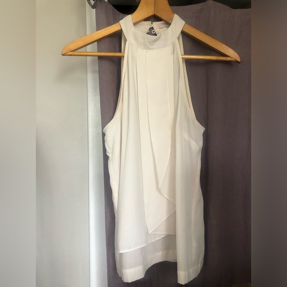 Forever 21 Elegant Cream Sleeveless Top